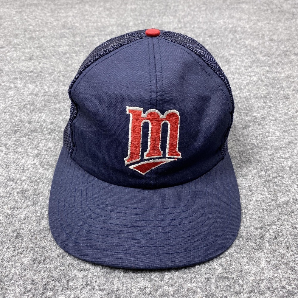 Vintage Minnesota Twins Hat Cap Snap Back Mens One Size Blue MLB Baseball
